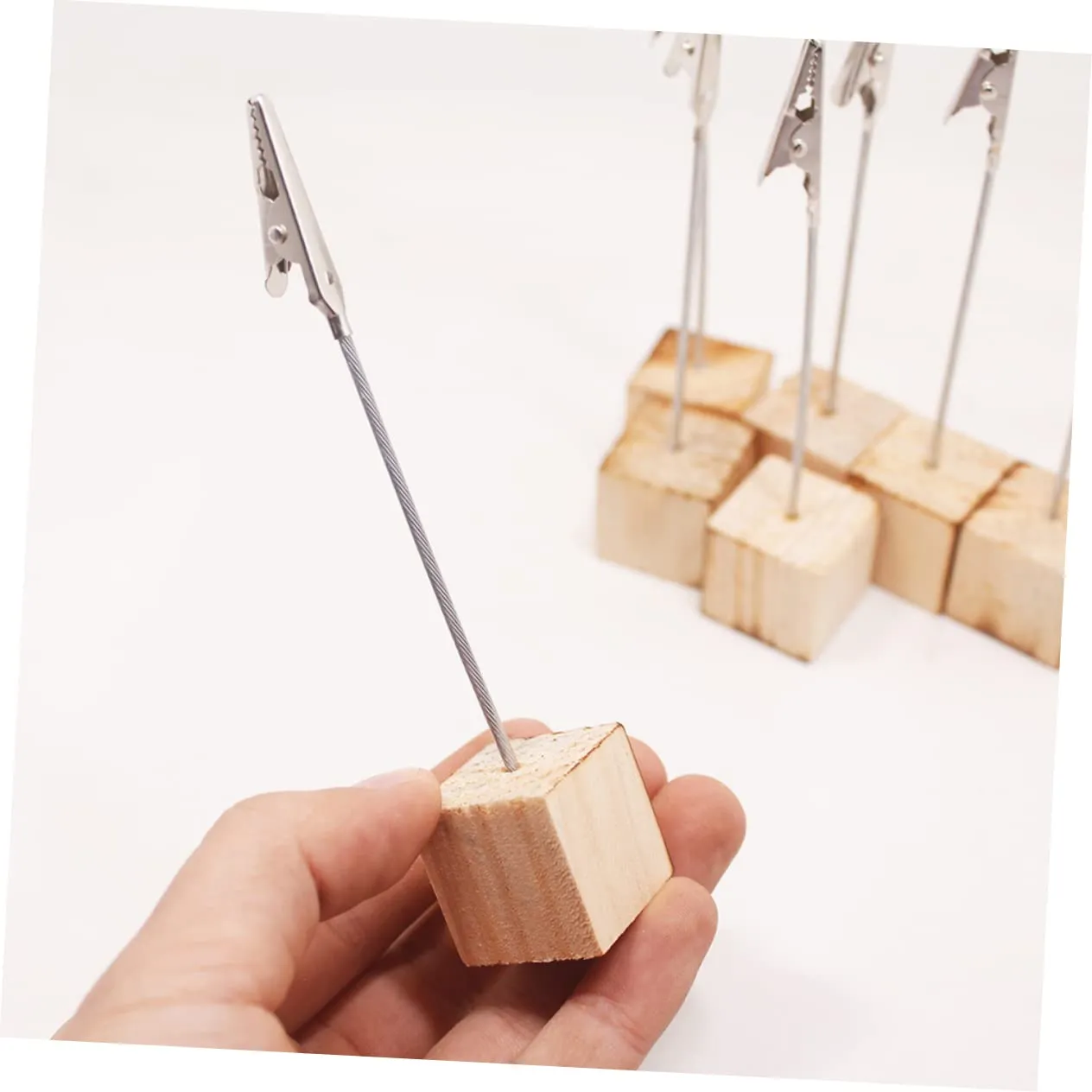 Angoily porta numeri tavolo clip 20 pezzi base cubo matrimonio