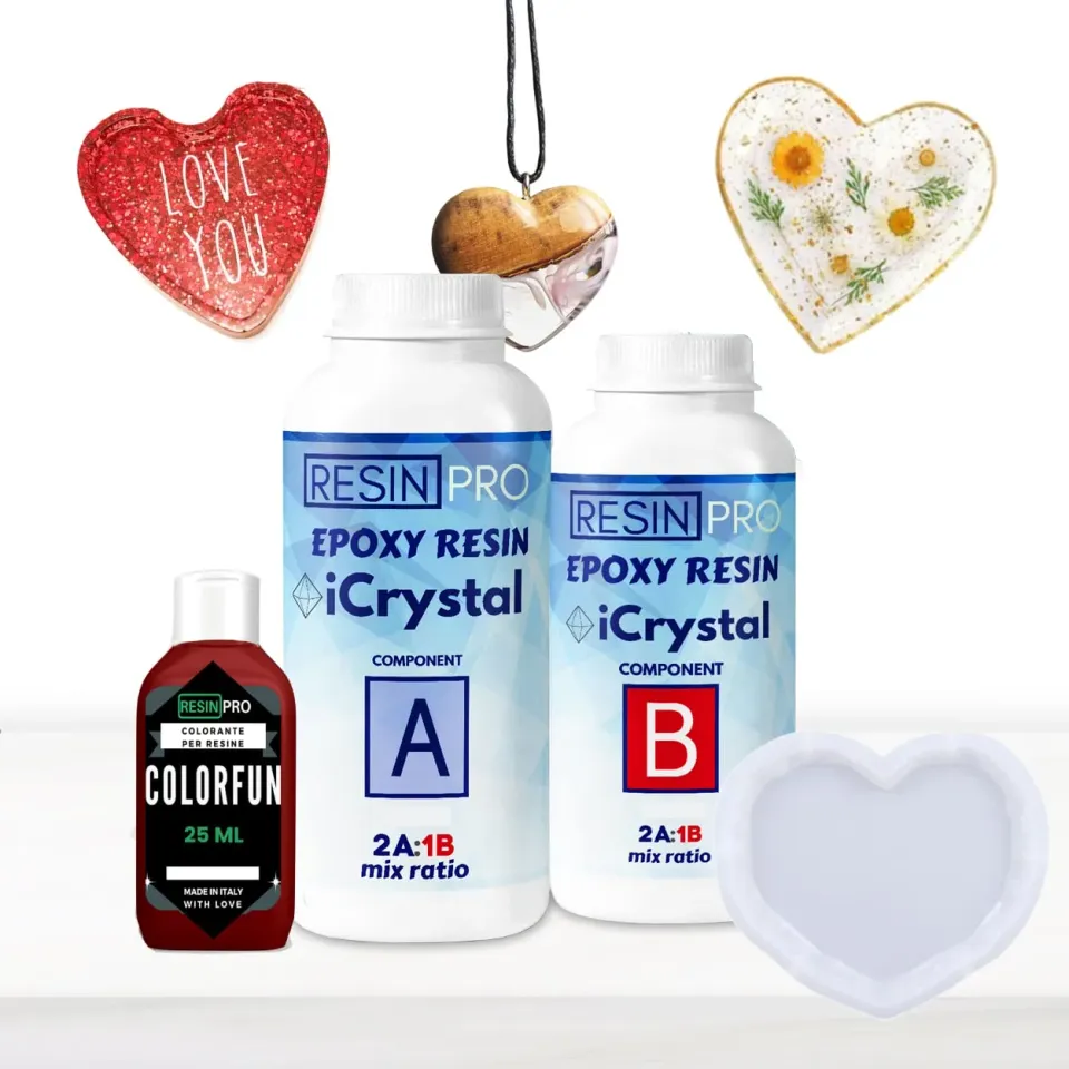 Naturesin San Valentino Kit Resina Cuore con colorante rosso