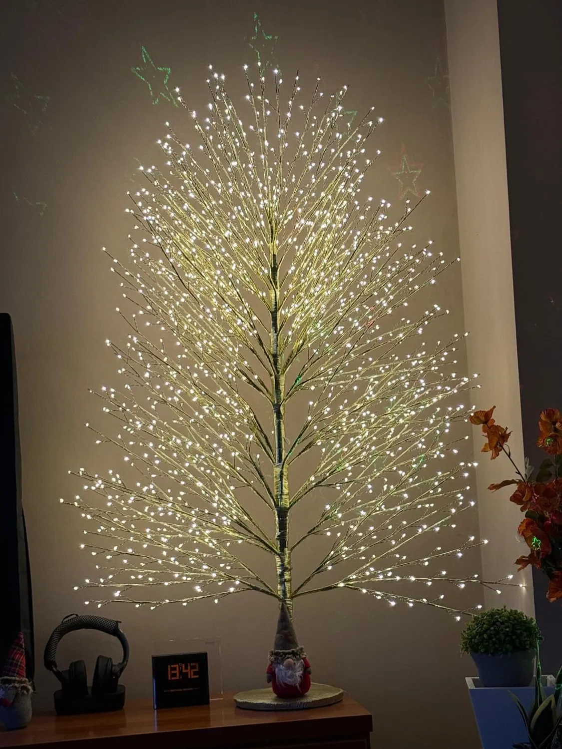 Giodicart Xmas Faggio 1500 Led albero luminoso oro 150 cm luce calda