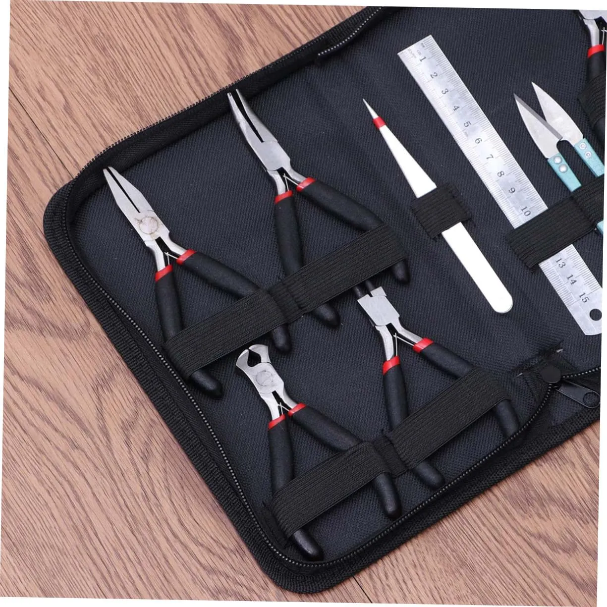 Angoily set mini pinze gioielli 9 pezzi in acciaio con astuccio