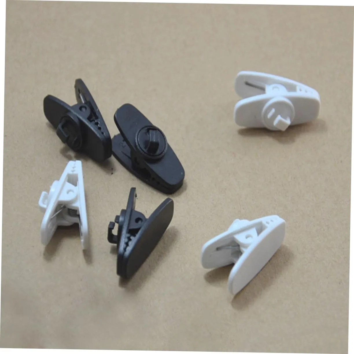Angoily clip rotante cuffie plastica nera 5 pezzi