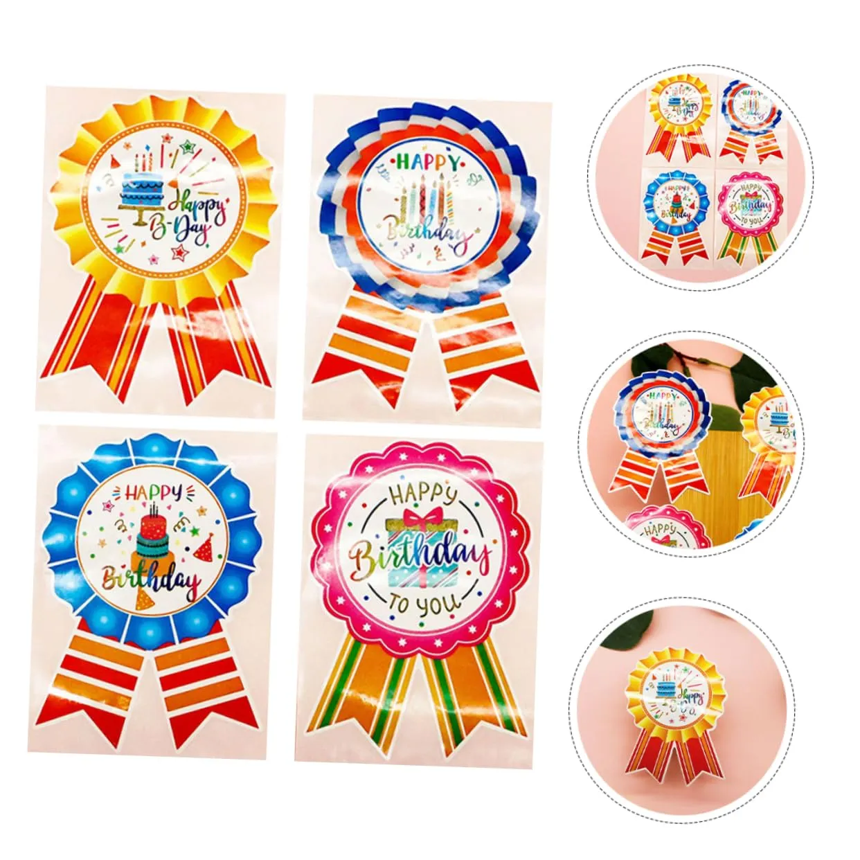 Angoily Adesivi Buon Compleanno 100 Pezzi Assortiti