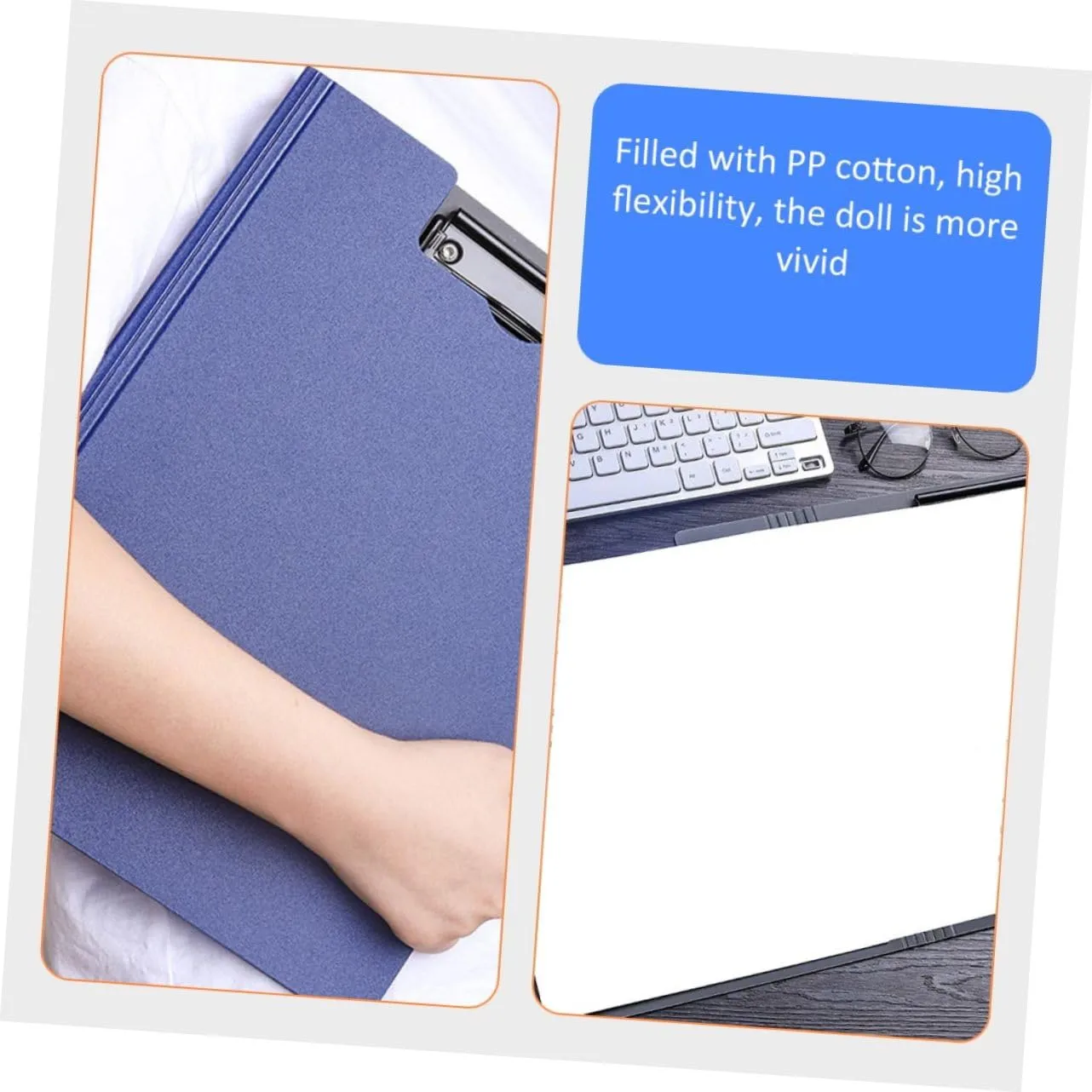 Angoily Clipboard A4 portablocco blu PP e metallo