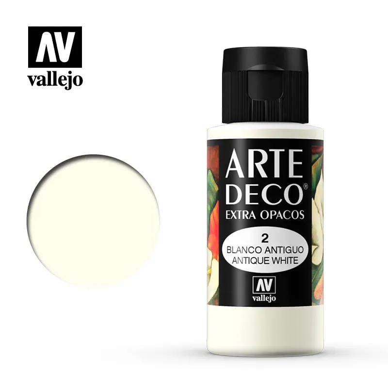 Vallejo Arte Deco 002 colore acrilico Antique White 60 ml