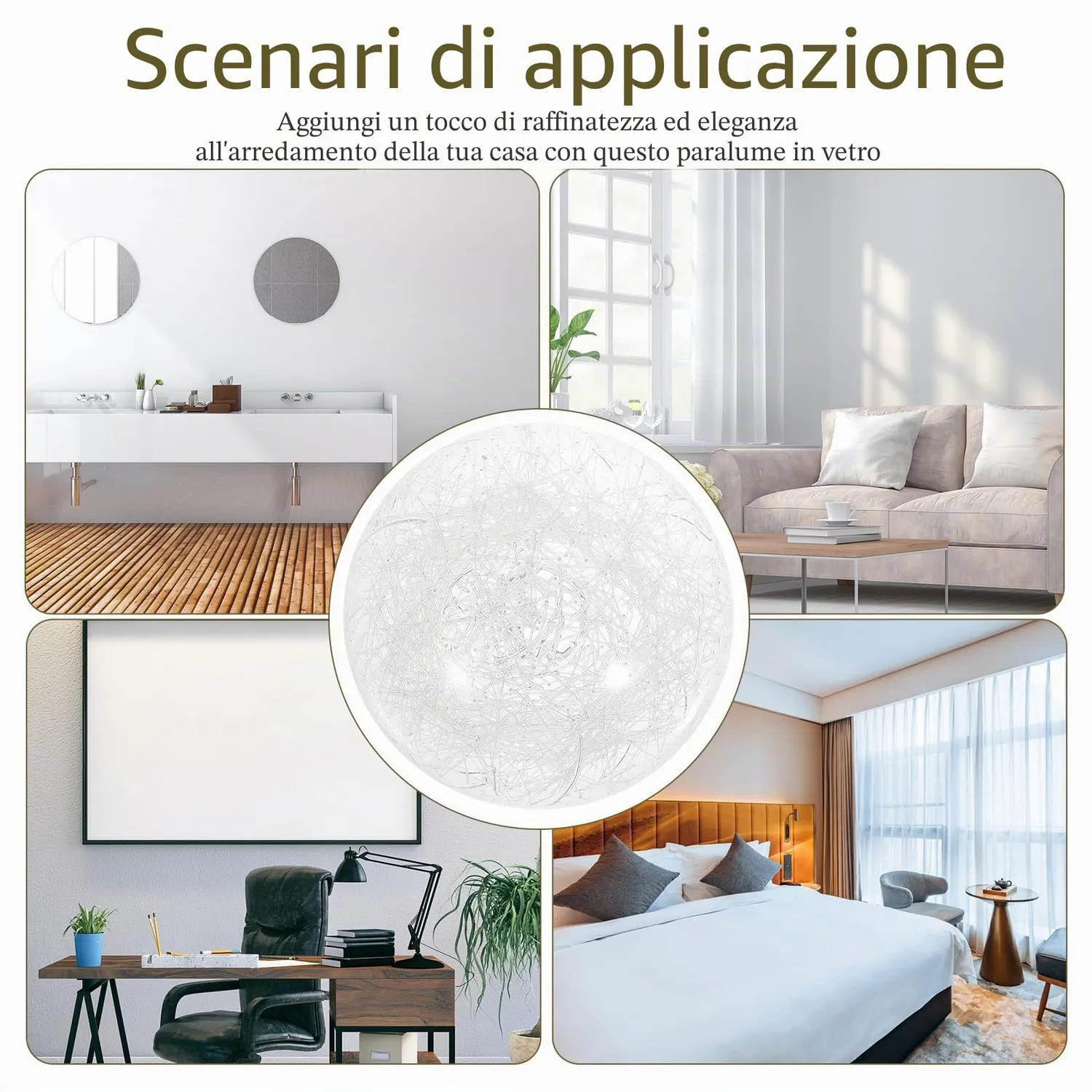 Angoily Sfera Paralume Vetro G9 10 cm Trasparente
