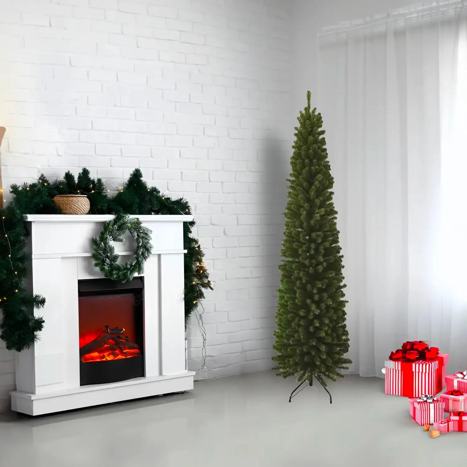 Giodicart Erland albero di Natale slim 180 cm realistico