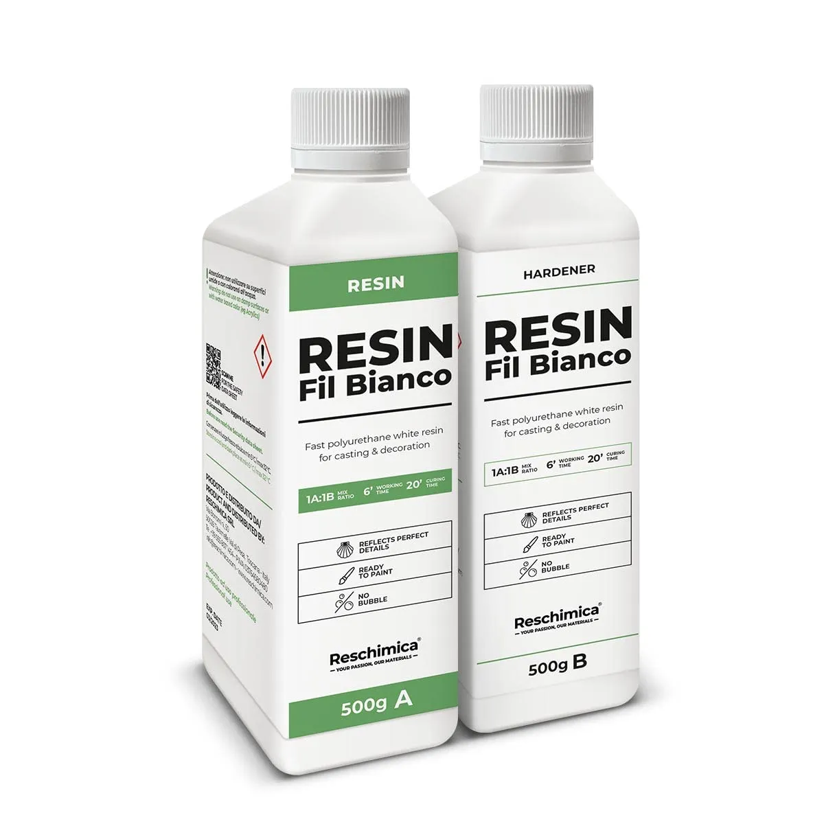 Reschimica Fil Bianco resina poliuretanica bianca 500 gr 1:1