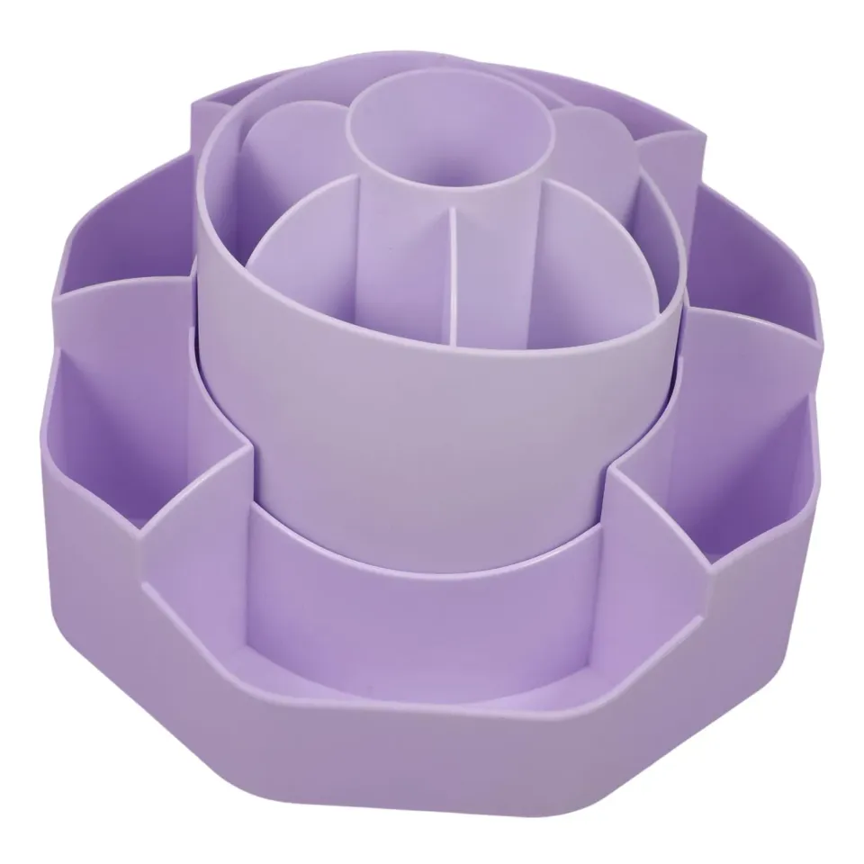 Angoily Portapenne Girevole Scrivania Viola Organizer