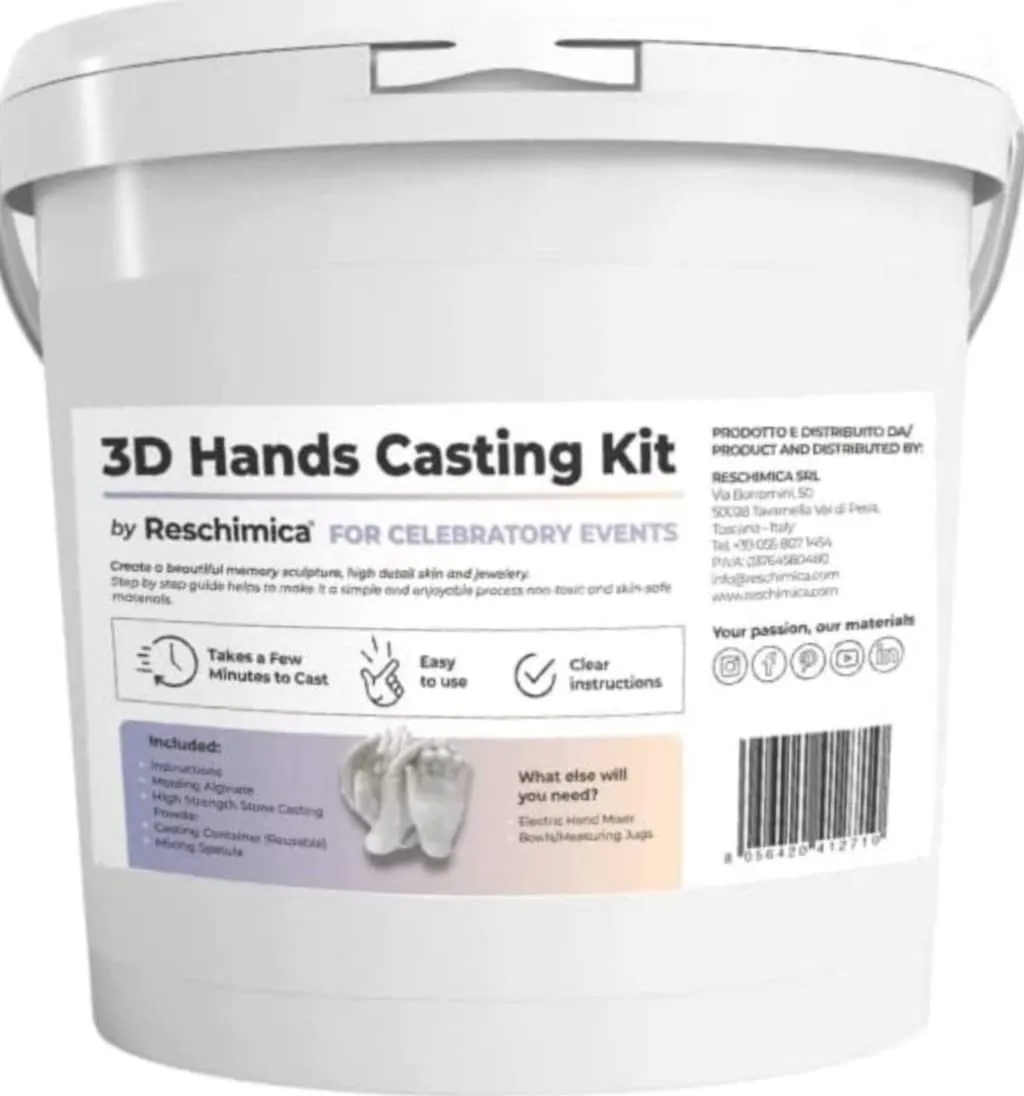 Reschimica Love Cast Kit Calco Mani Coppia Famiglia Alginato Gesso