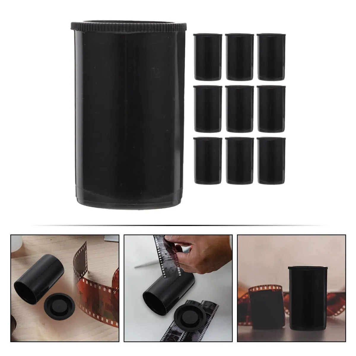 Angoily Contenitori Pellicola Neri 10 Pezzi Plastica