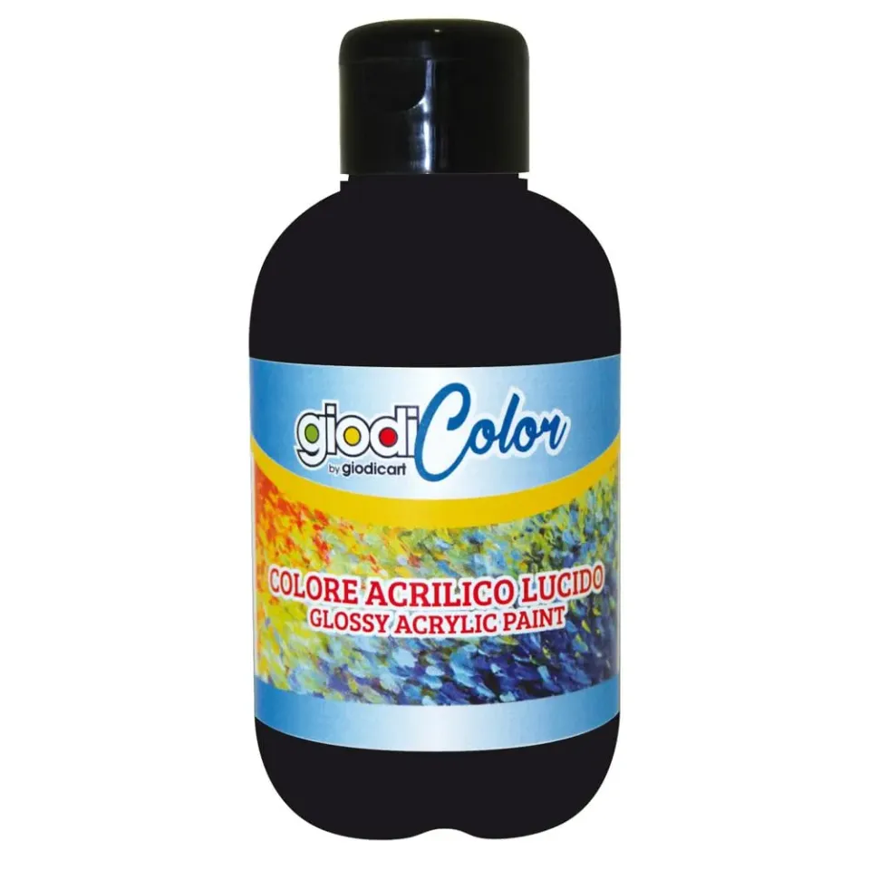 Giodicart Giodicolor tempera acrilica 500 ml nero lucido