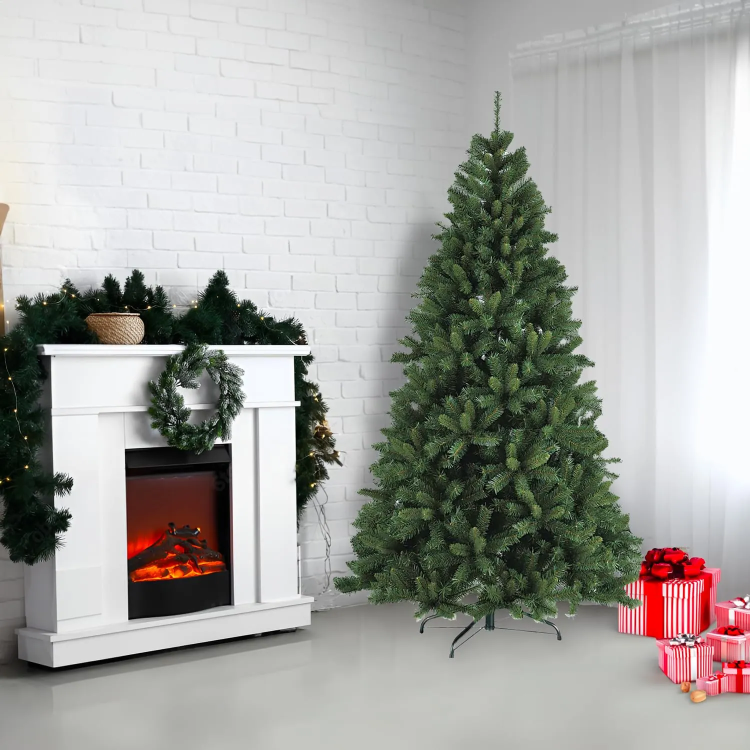 Giodicart Chantal 225 cm albero di Natale artificiale 1374 rami realistico