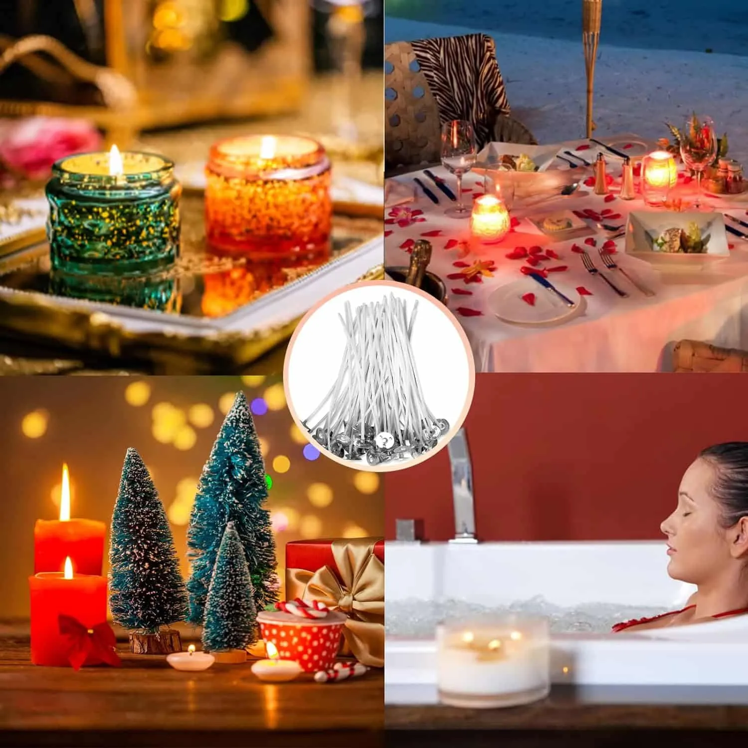 CandlePro Liteline stoppini candele cotone e legno