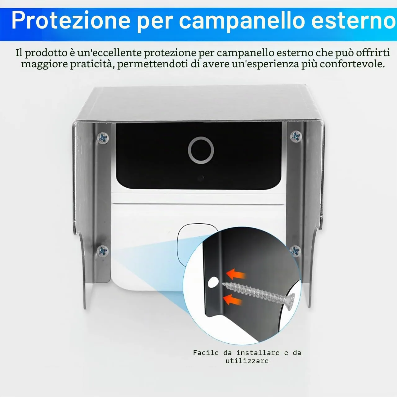 Angoily Parapioggia Campanello Acciaio Inox 125mm