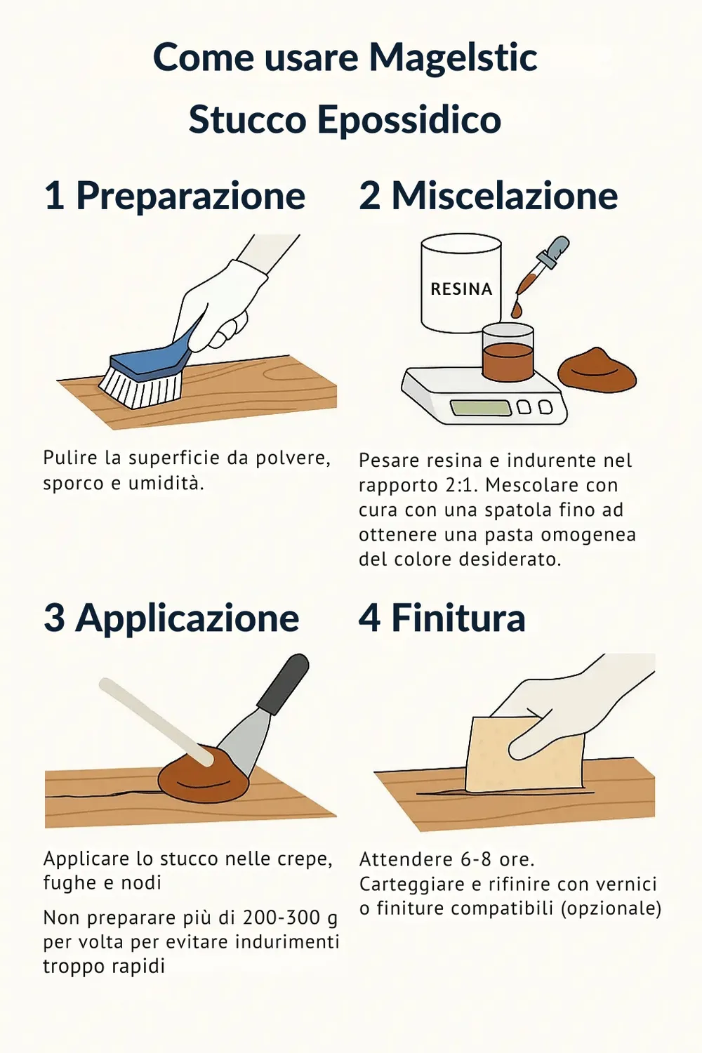 Naturesin Magelstic Wood Repair Stucco Legno 2 Pigmenti