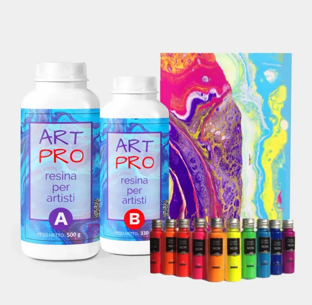 Naturesin Kit Raffaello Resina Art Pro + 10 Neon e Tela