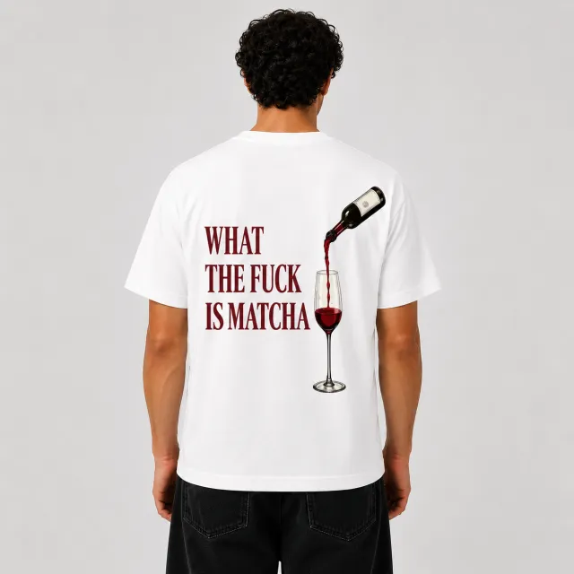 Pressink Fuck Matcha t-shirt oversize anti-matcha