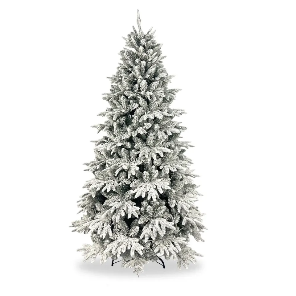 GIODICART Nevira albero di Natale innevato 210 cm