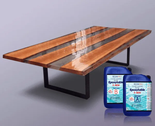 Naturesin EPOXYTABLE 5-FIVE Kit Tavolo Legno Resina 9 kg