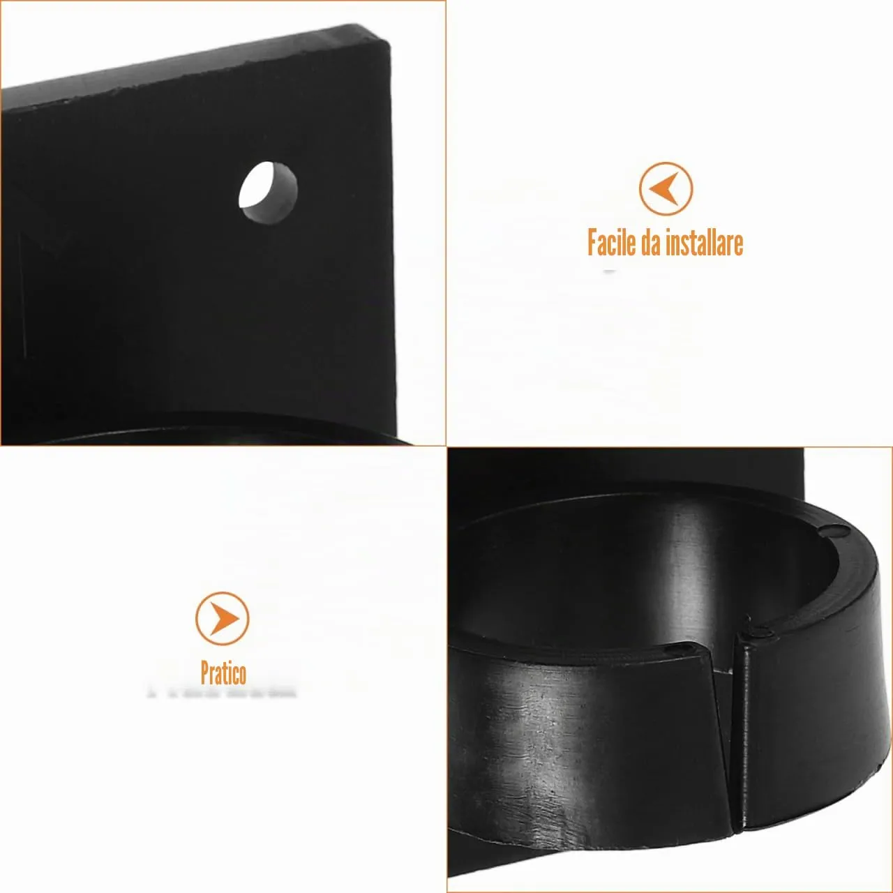Angoily Clip Microfono Universale Nero 4 Pezzi