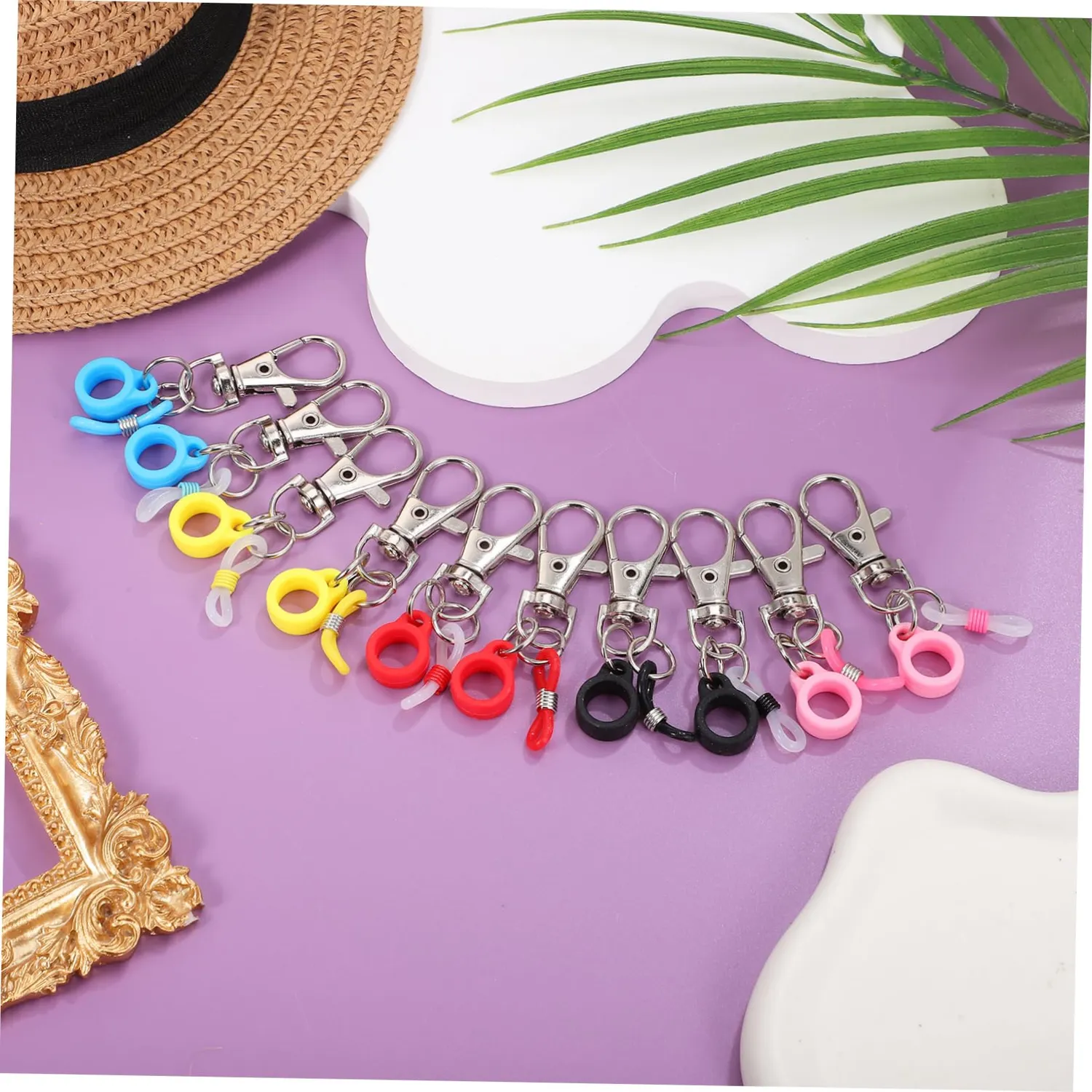 Angoily portapenne clip silicone per badge 10 pezzi antiscivolo