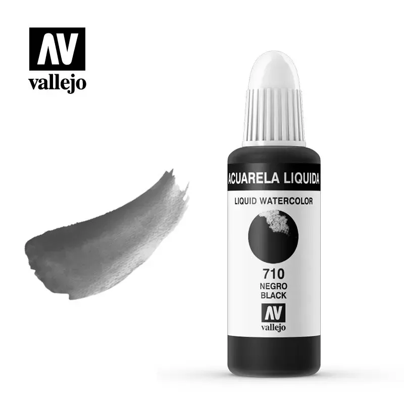 Vallejo Liquid Watercolor 710 acquerello nero 32 ml