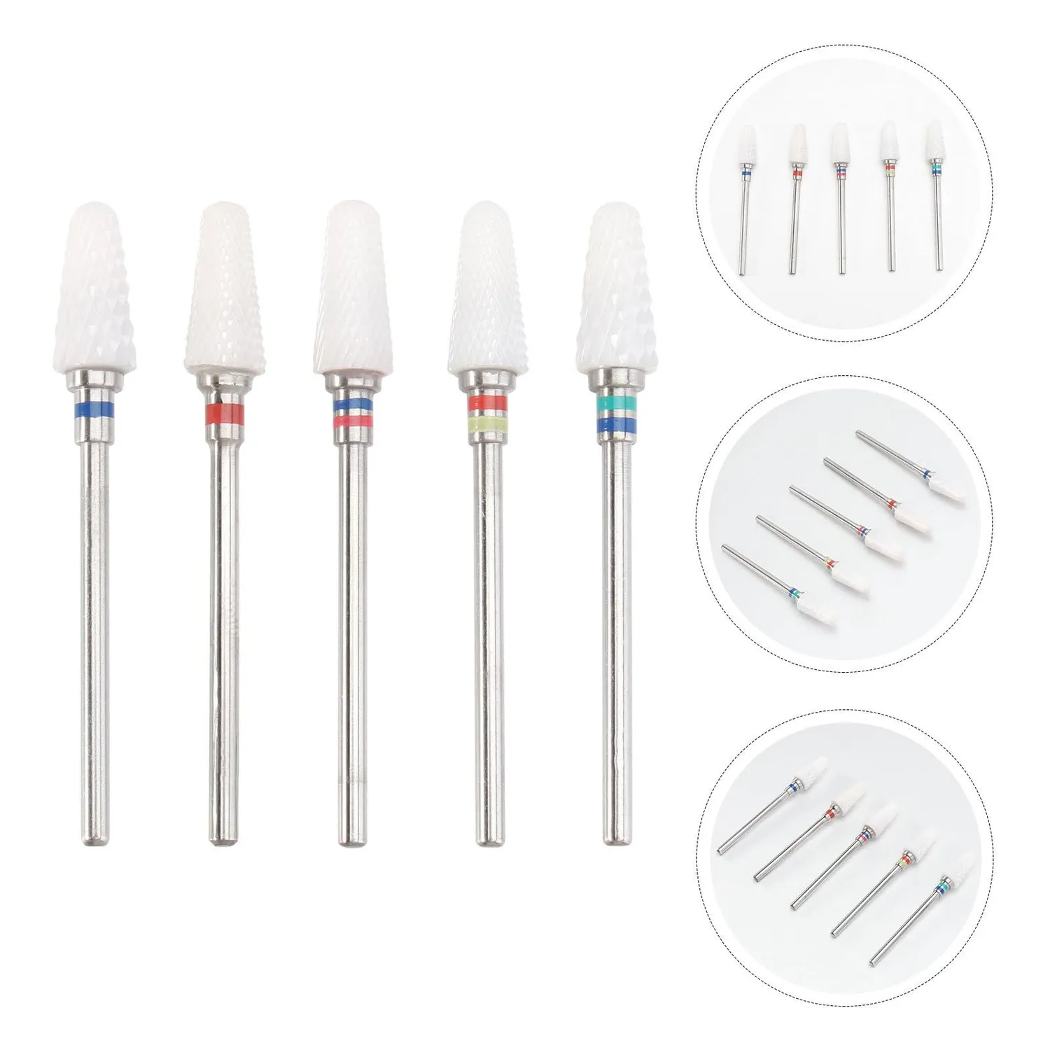 Angoily Punte Fresa Unghie Ceramica 5 Pezzi Manicure