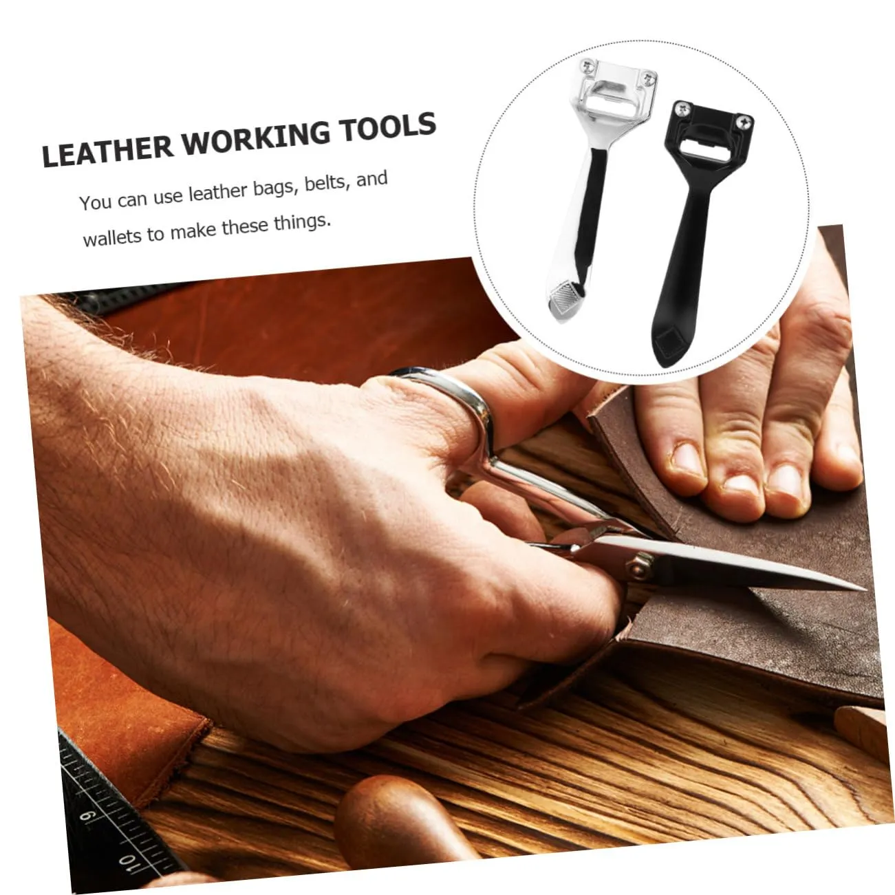Angoily Scarnitore per Cuoio Utensile Manico Robusto