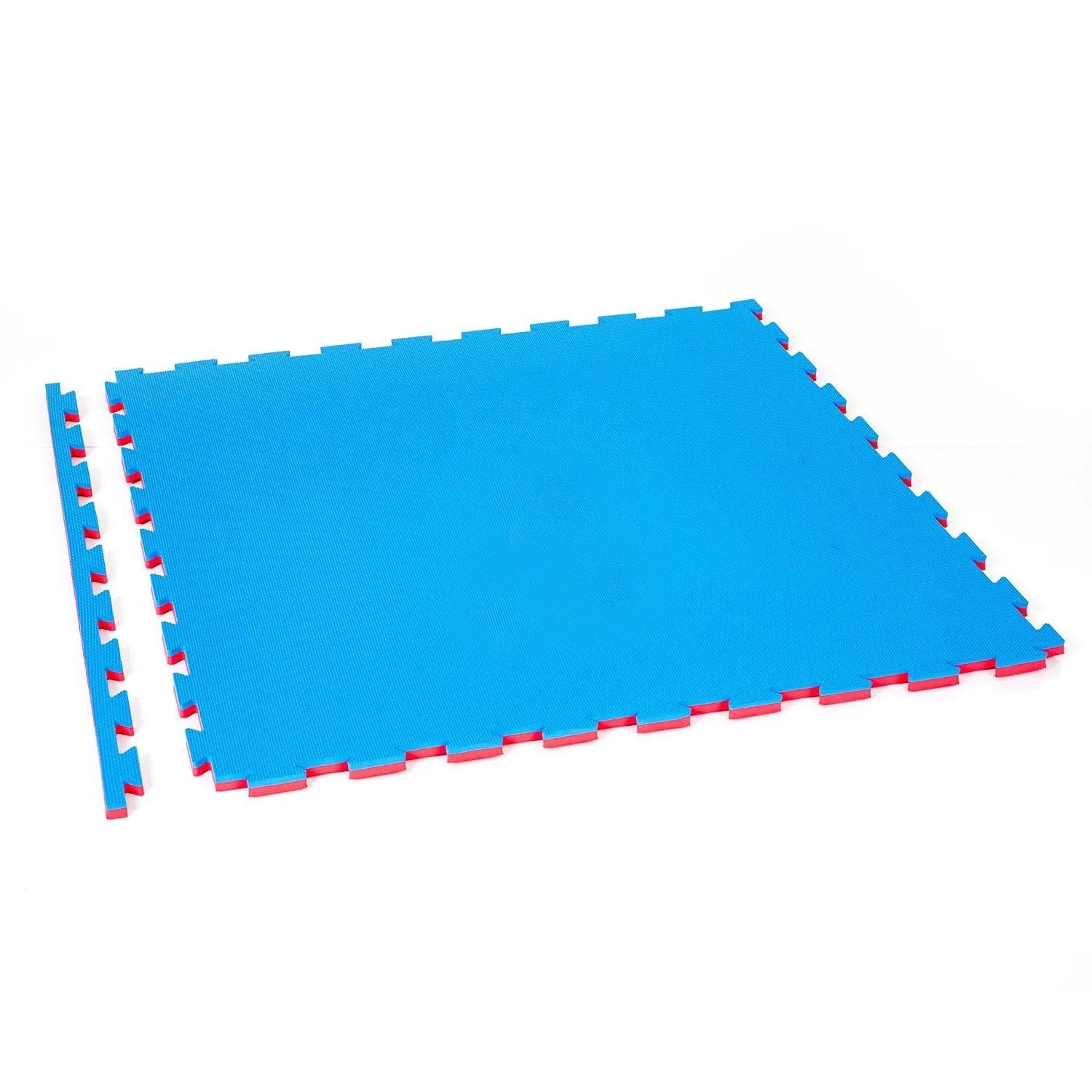 Giodicart tappeto esercizi reversibile 100x100 set 2 pz rosso blu