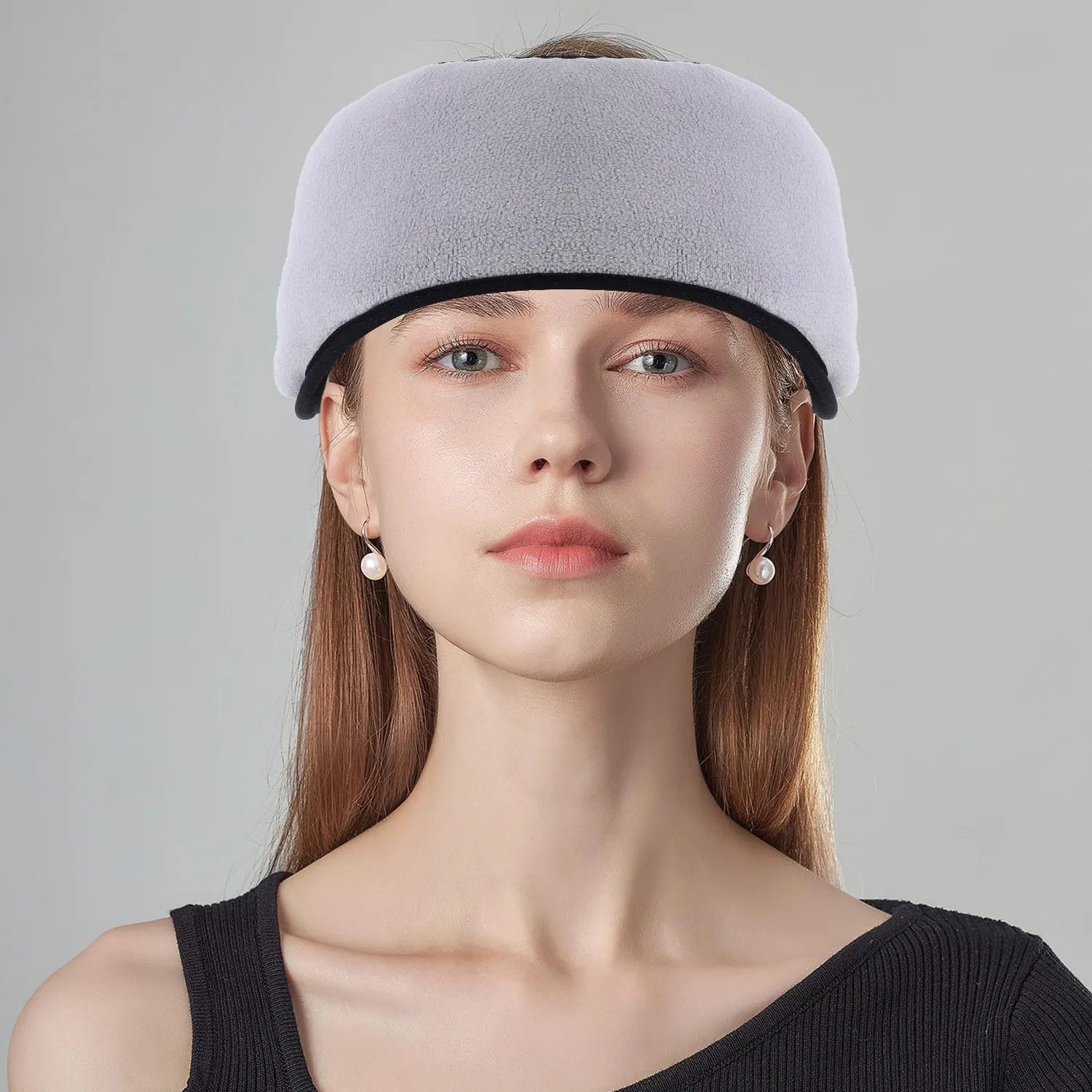 Angoily Paraorecchie Sonno Pile Grigio Regolabile