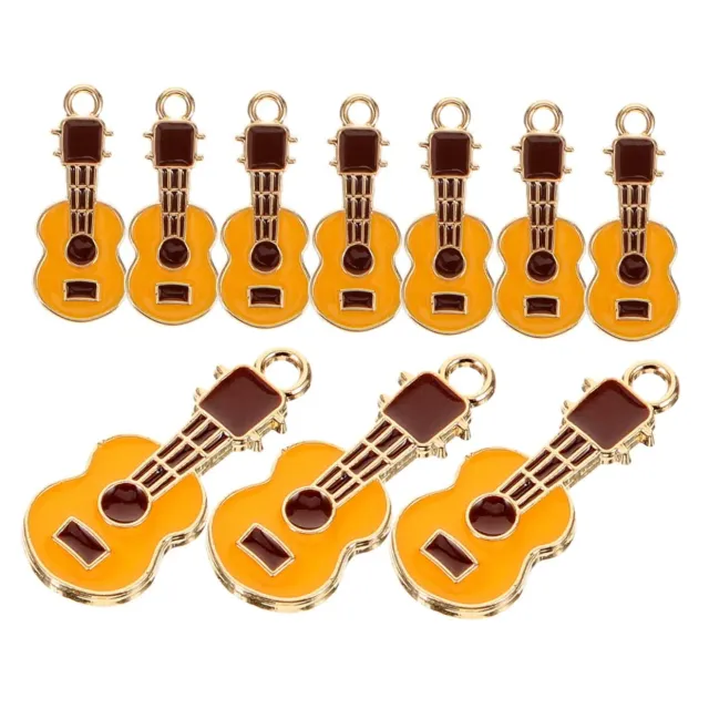 Angoily Chitarra ciondoli smaltati arancia 40 pezzi