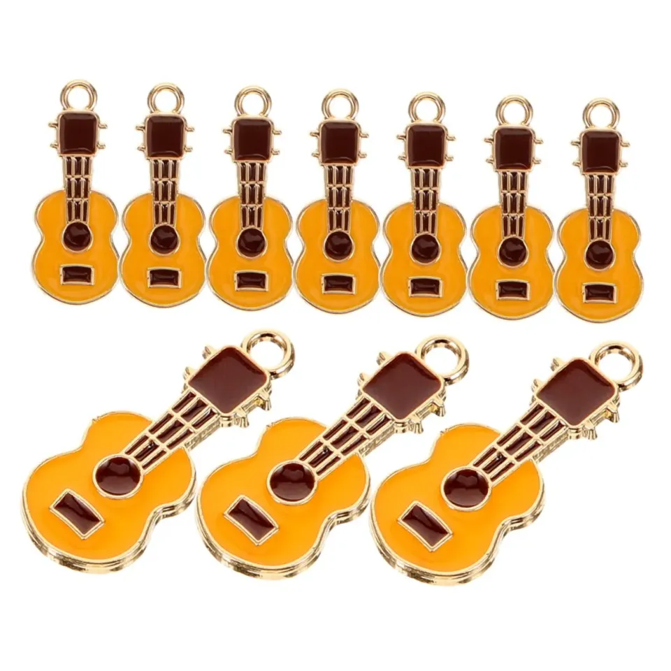 Angoily Chitarra ciondoli smaltati arancia 40 pezzi