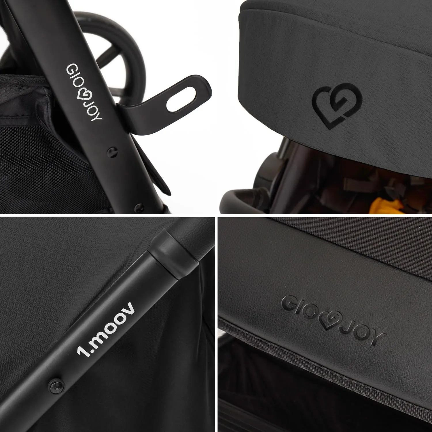 GioJoy 1.Moov passeggino leggero nero reclinabile