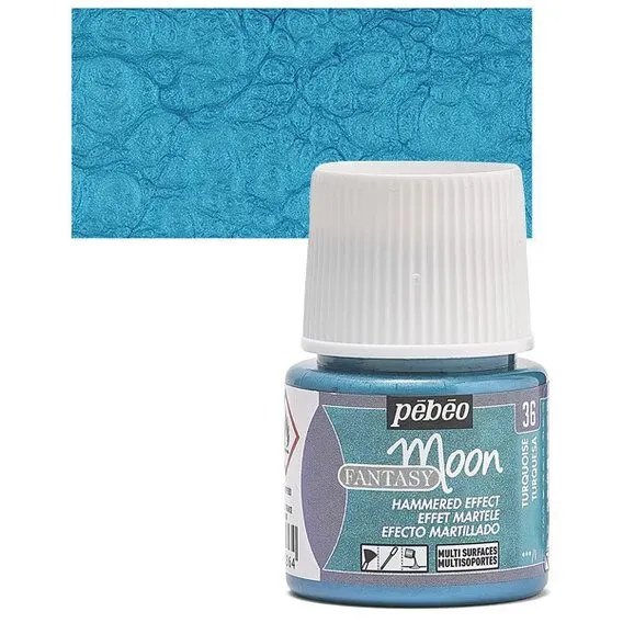 Pebeo Fantasy Moon smalto No36 Turquoise 45ml martellato