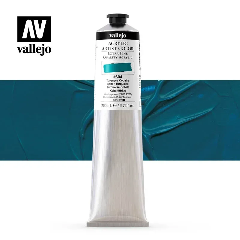 Vallejo Acrylic Artist 604 colore acrilico turchese 200ml