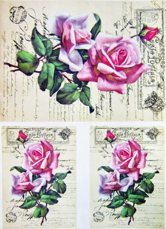 Tela TT-185 carta riso adesiva decoupage