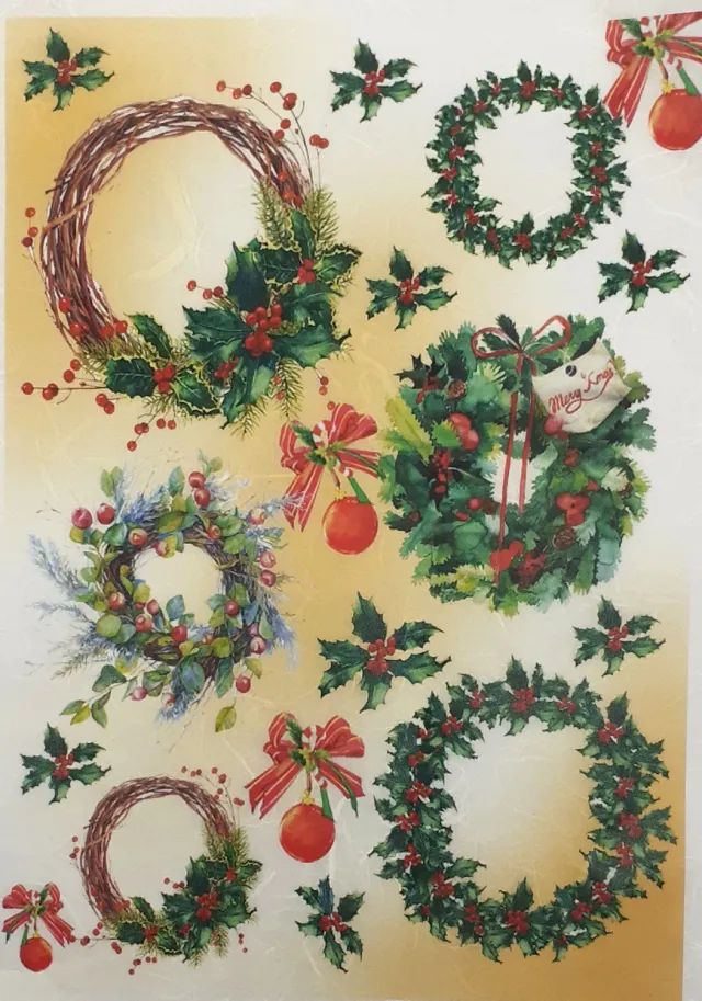Deco Foam MRS-336 carta di riso decoupage floreale