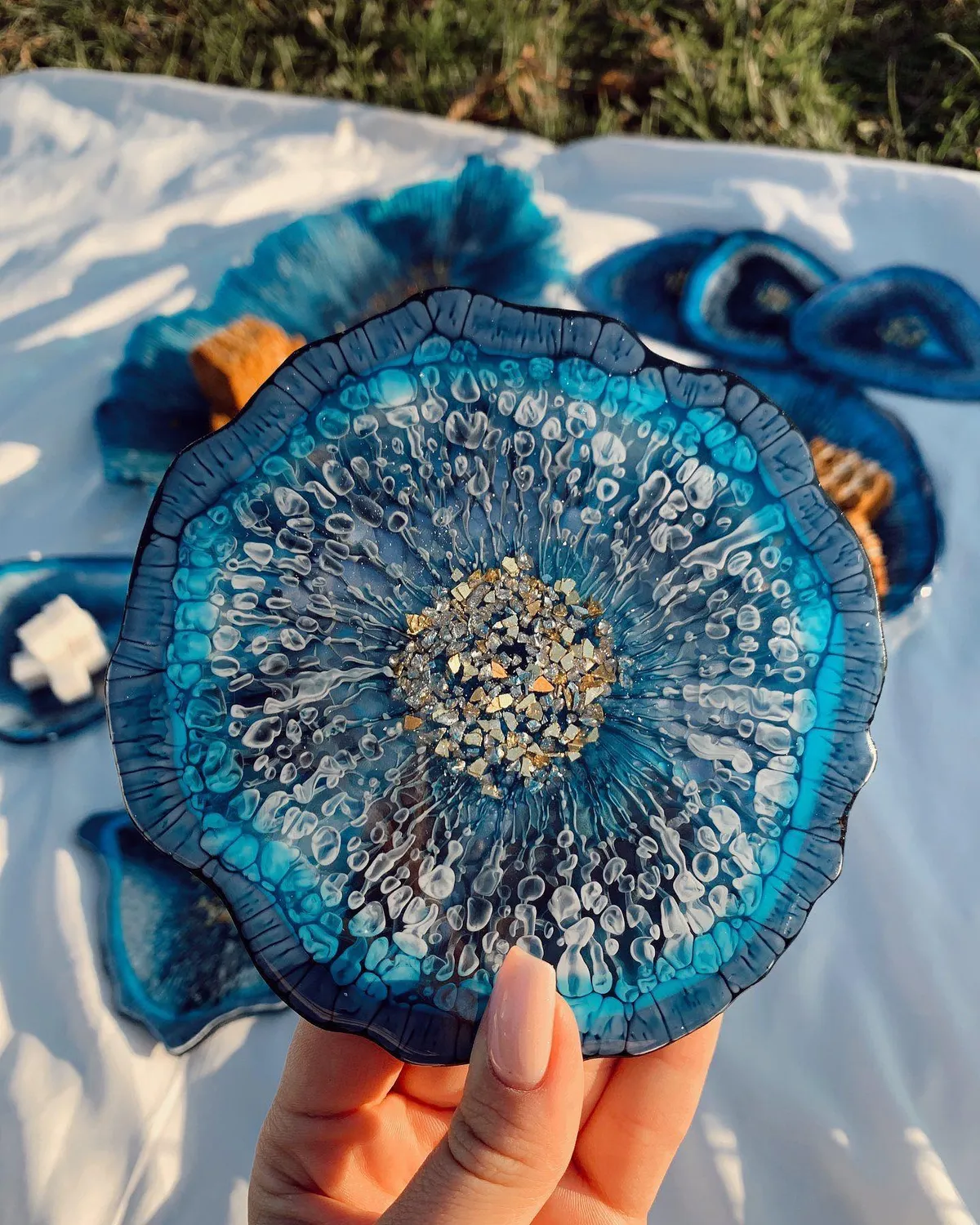 Naturesin Geode kit sottobicchieri resina 800 g fai da te
