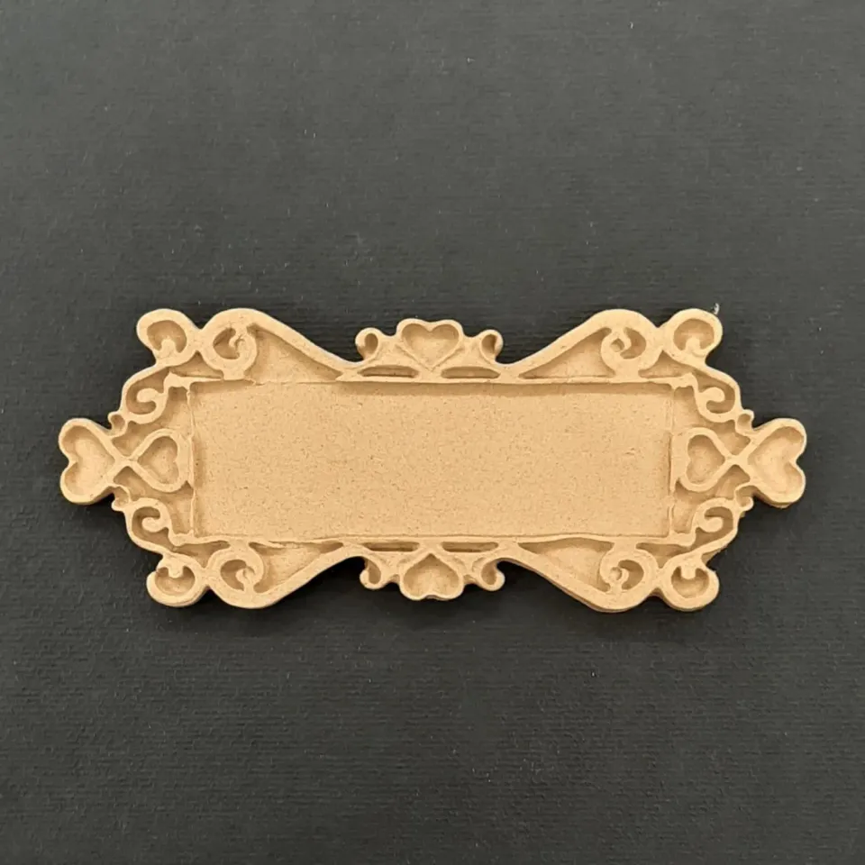 Deco Foam 1480 targhetta legno intagliato 10x4 cm