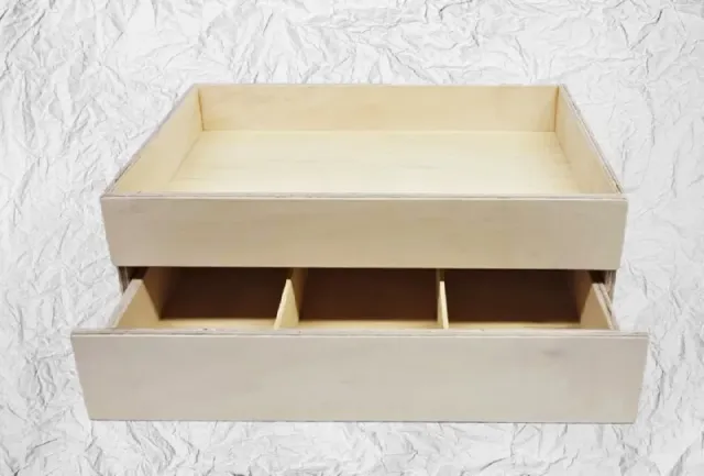 Deco Foam DF00516 vassoio legno con cassetto 39x28 cm