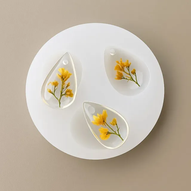 Naturesin Stampo Tre Gocce 28x20 mm silicone per resina