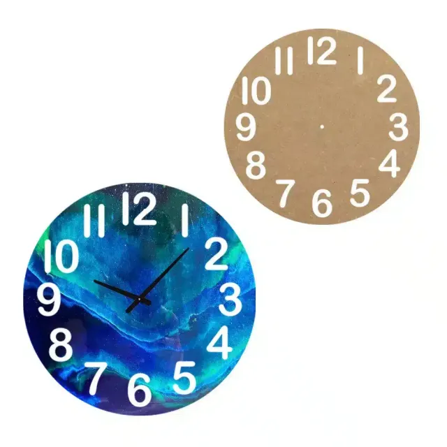 Naturesin Numeri pannello MDF orologio parete resina D40