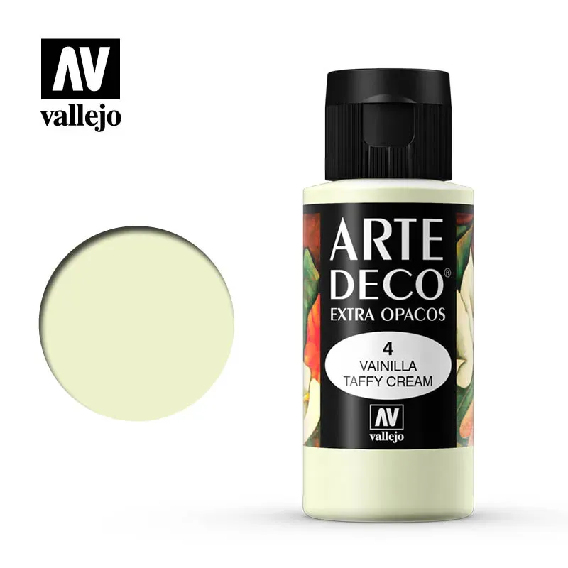 Vallejo Arte Deco 004 Taffy Cream colore 60 ml coprente