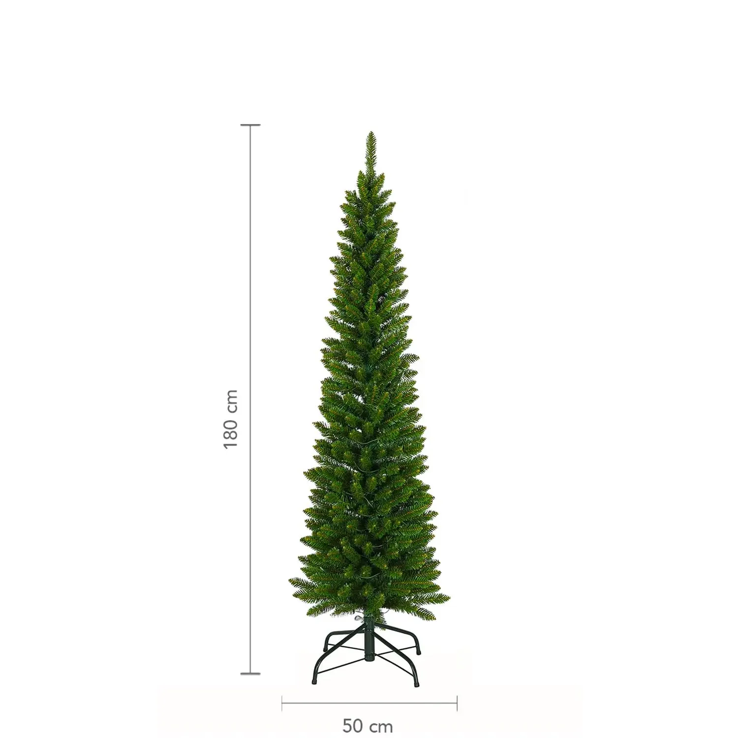 Giodicart Peak Tree 180 cm albero Natale slim artificiale 392 rami