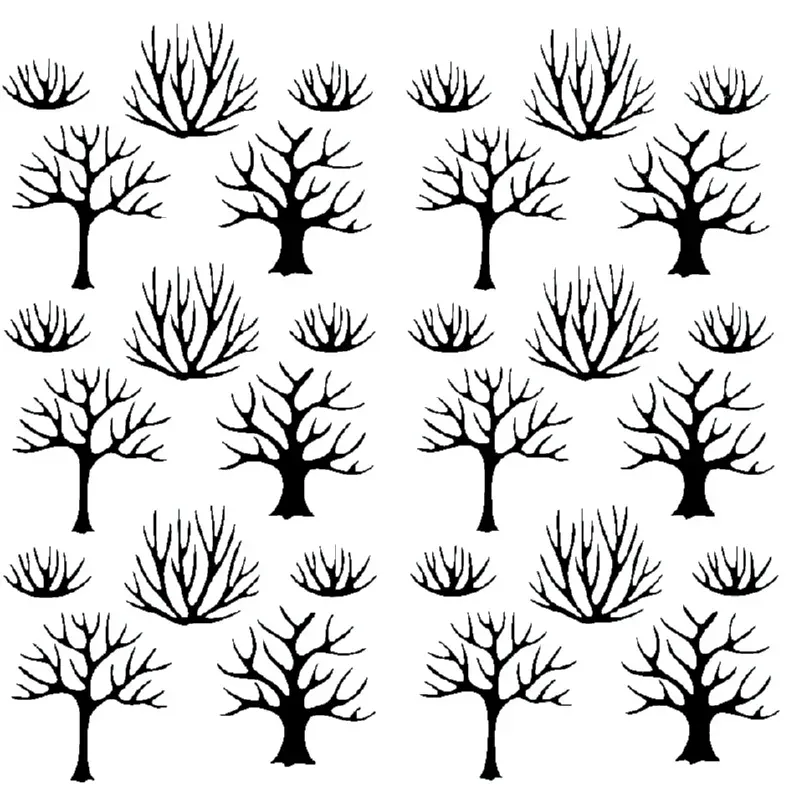Deco Foam HD014 stencil 50x50 cm alberi riutilizzabile