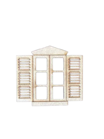 Deco Foam finestrella legno 8x5,5 cm decorazione shabby