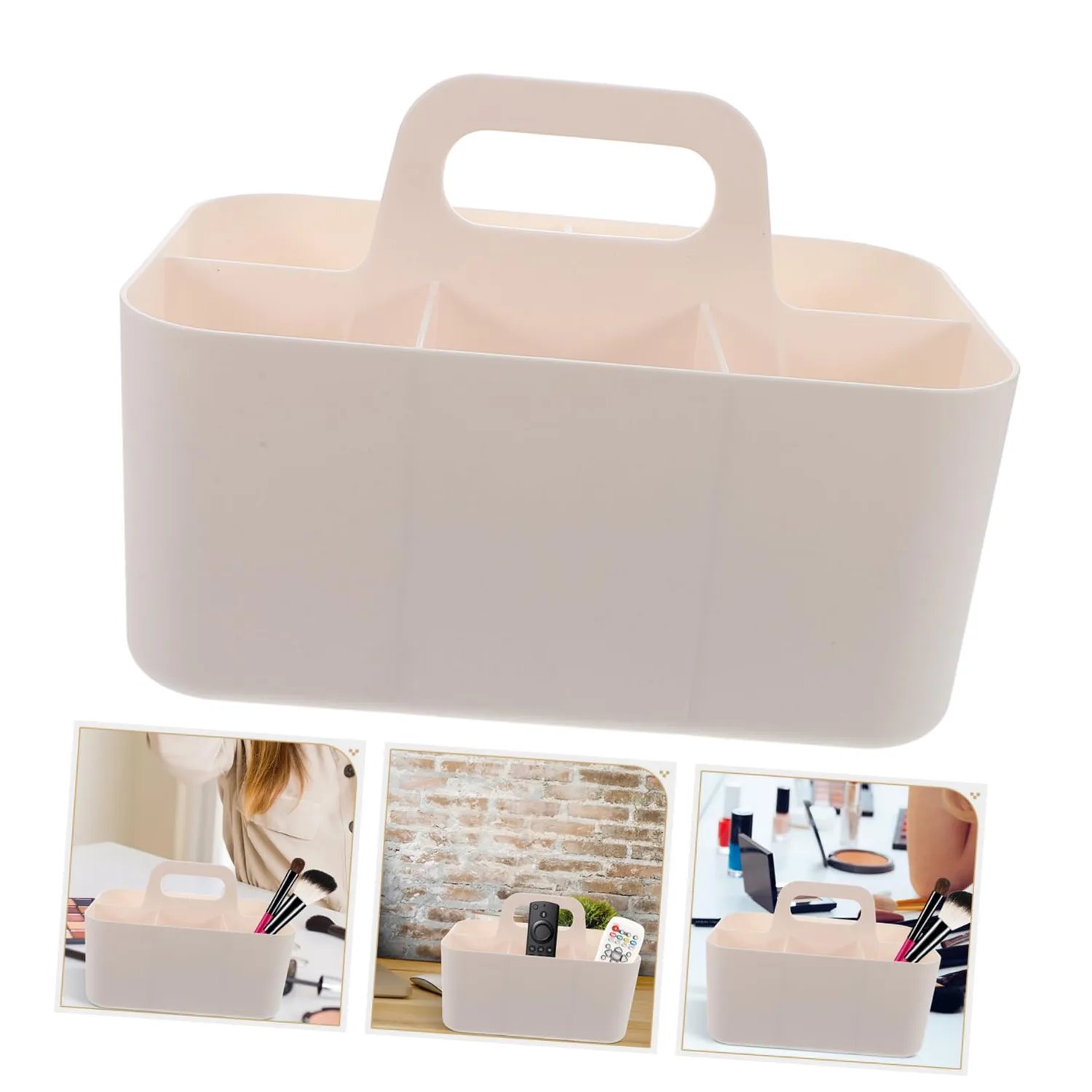Angoily organizer scrivania bianco plastica con maniglia