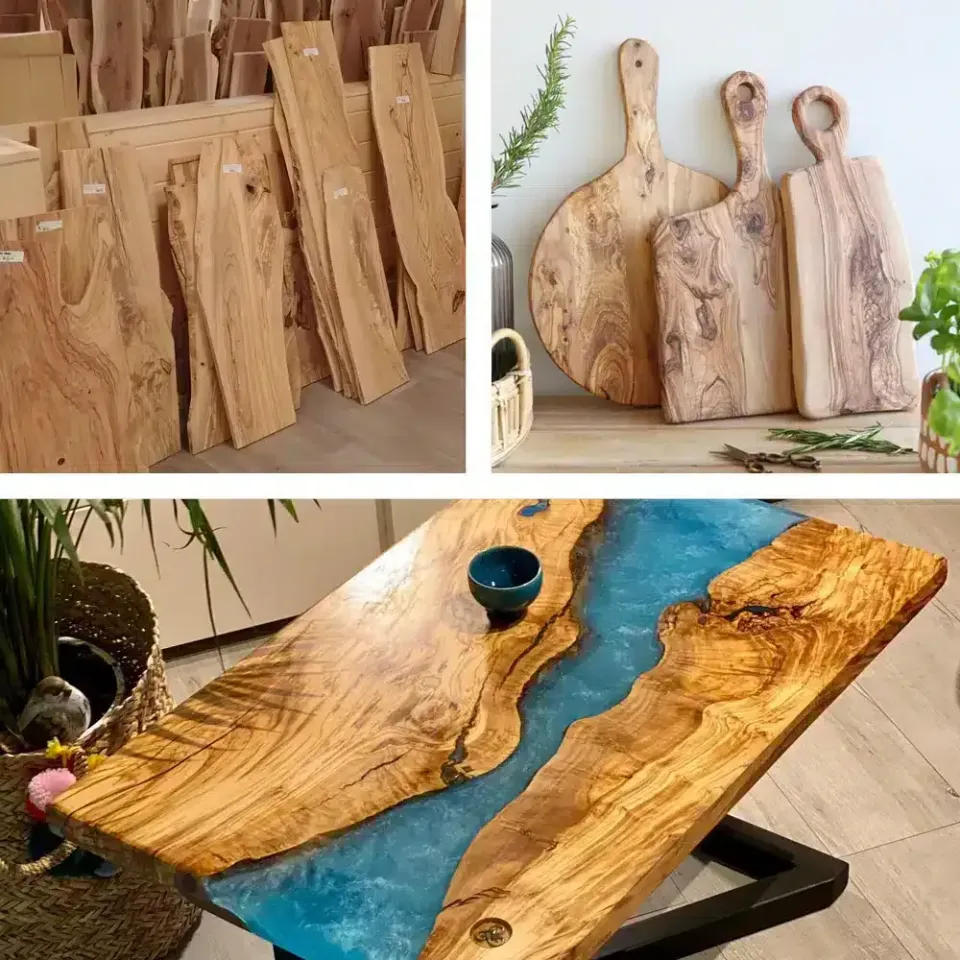 Naturesin Ulivo tavola legno massello italiano piallato resina