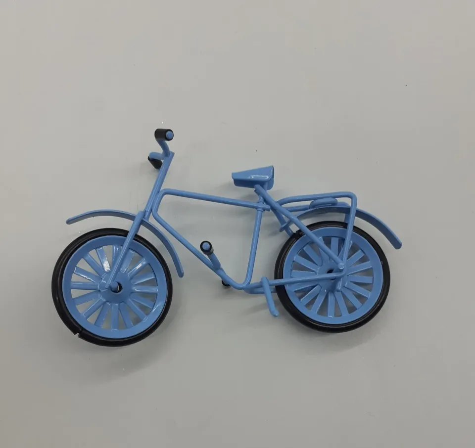Deco Foam 70022 bicicletta miniatura azzurra 9,5 cm