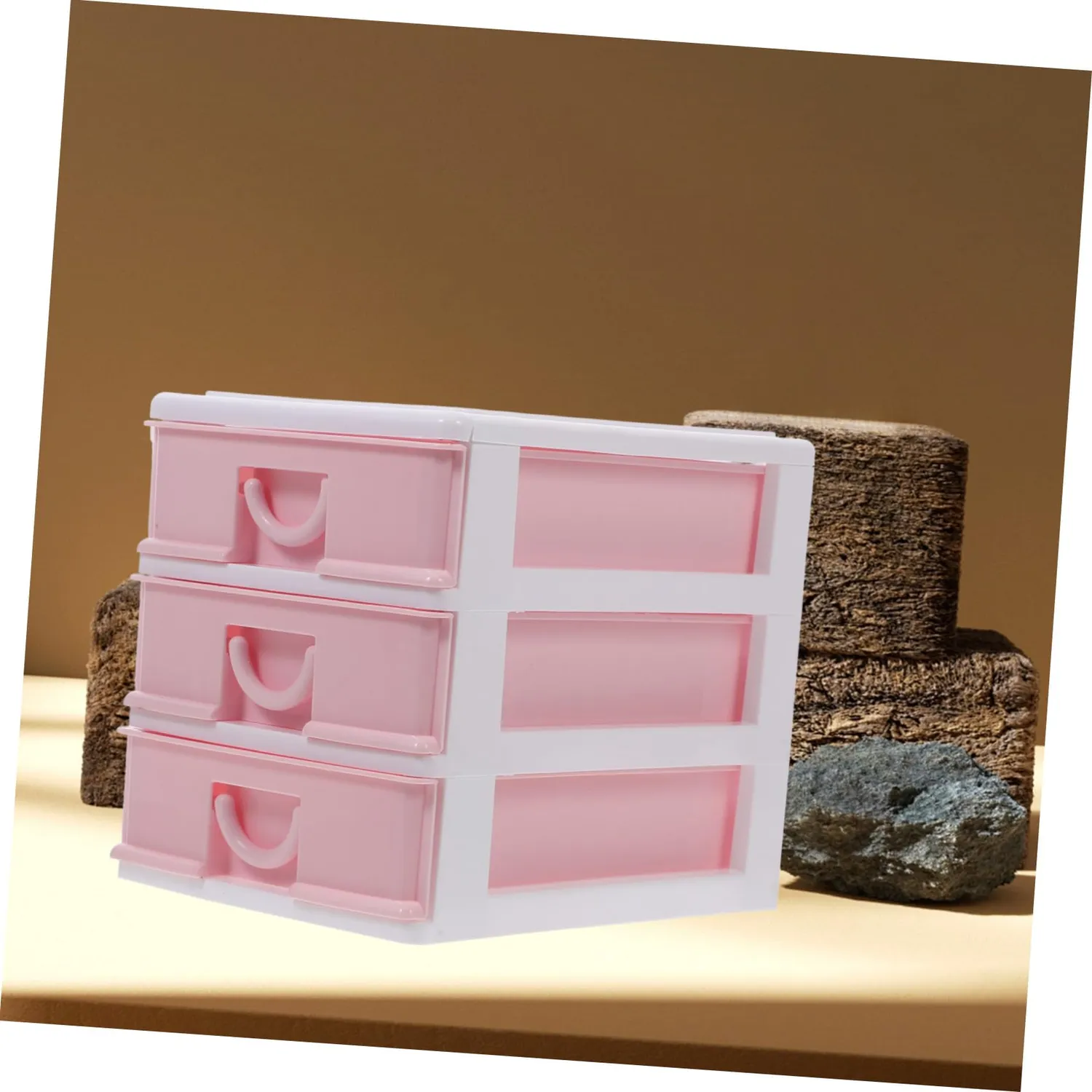 Angoily Organizer Trucchi con Cassetti Trasparente Rosa